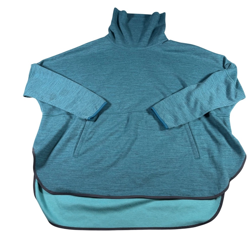 The North Face Funnel‎ Neck Pullover Womens Small/Medium Teal Blue Poncho